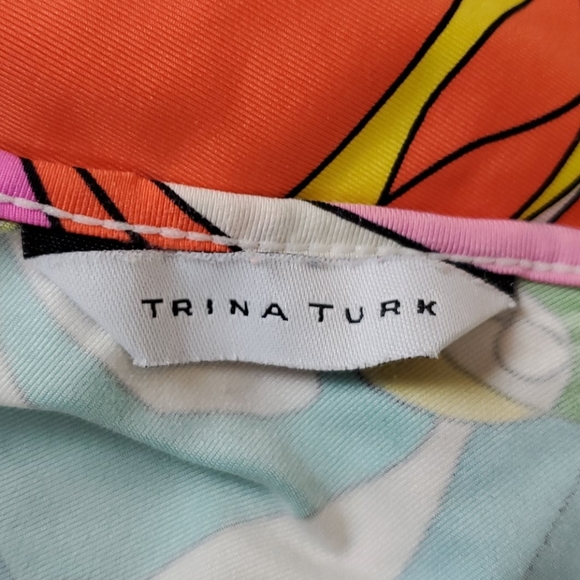 Trina Turk top blouse open back floral size M - Picture 7 of 10